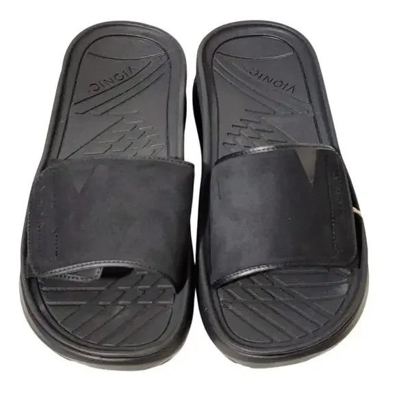 Vionic Rejuvenate Adjustable Slide Sandals Black Orthotic Recovery Womens 9M - Picture 3 of 8